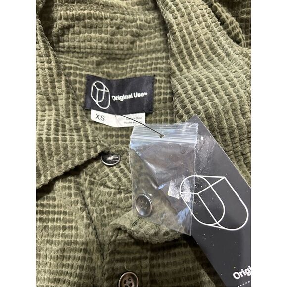 Original Use Men's Long Sleeve Button Down Shirt Jacket Olive Green XS - Picture 4 of 8